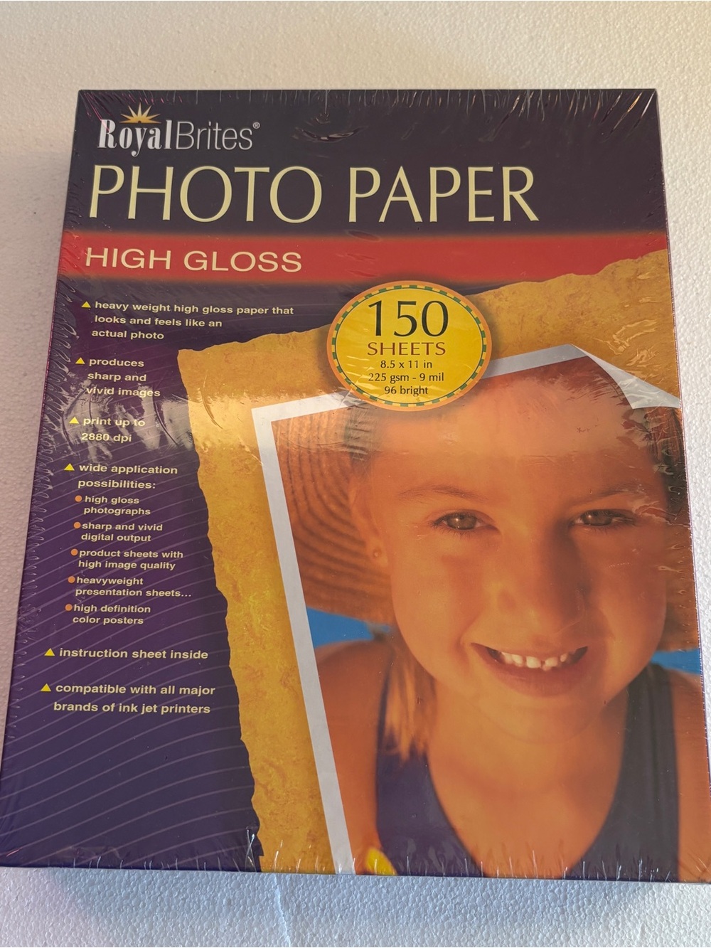 Royal Brites High Gloss Photo Paper 8.5" x 11" 225 gsm 150 Sheets New Sealed